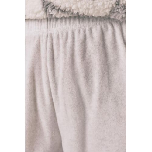 product_image_name-Women Secret-Long pajamas in printed fleece and sherpa.-4