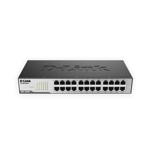 DES-1024D  10/100 Unmanaged Rackmount Switch - 24-Port - Black