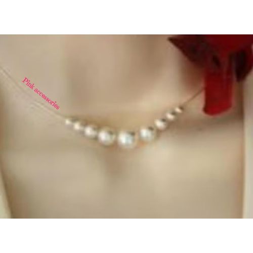 product_image_name-Pink-عقد حريمي شيك بسلسلة فضي مع لؤلؤ اوف وايت -1