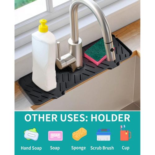 Dropship 1PCS Silicone Faucet Absorbent Mat Sink Splash Guard