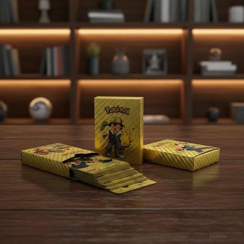 Rare Gold Pokmon Card Set 55 assorted Vmax and GX style
