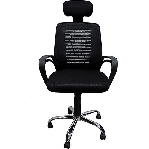 product_image_name-Mada-كرسي مريح من مدا بتصميم شبكي خلفي مع قاعدة معدنية عالية الجودة-1