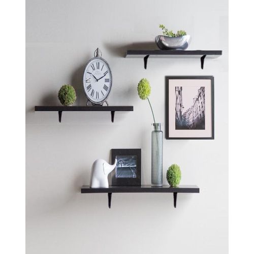 Buy Art Modern Shelf Set - 3 Pcs - Dark Brown - 60X20 Cm in Egypt