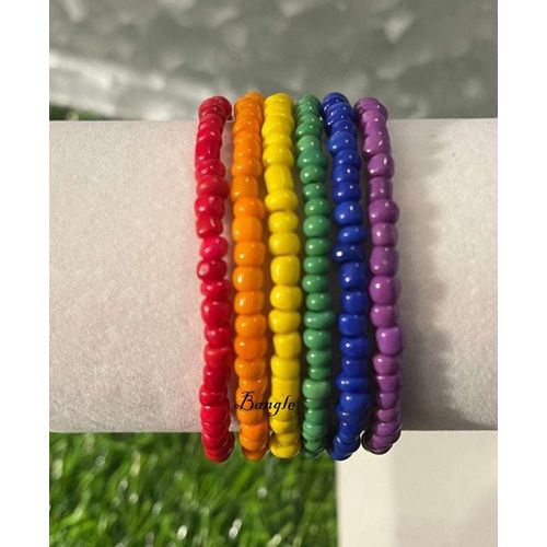 product_image_name-Generic-حظاظات استيك مطاط 6 اساور متعدده الالوان-1