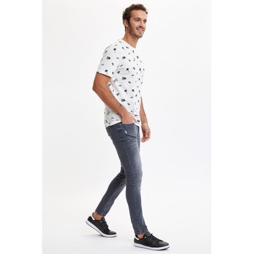 Defacto Man Grey Super Skinny Fit Jeans 