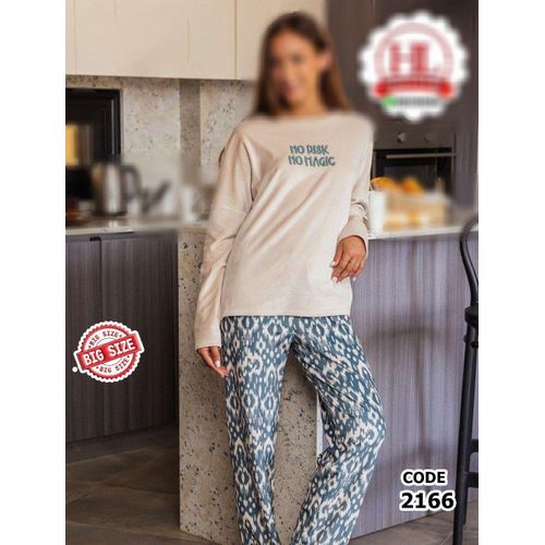 product_image_name-Generic-بيجاما شتوية للسيدات بقطيفة بولار - مقاس كبير-1