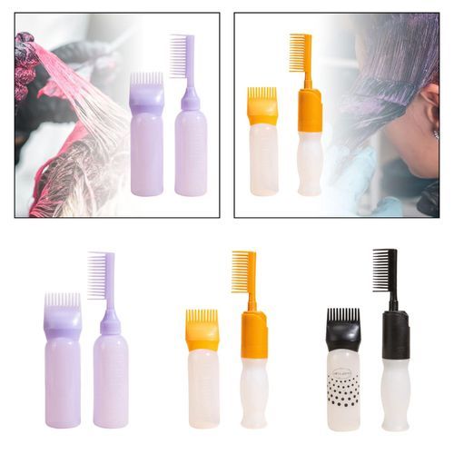 120ml Root Comb Applicator Bottle Perming Hairdressing Tool Empty