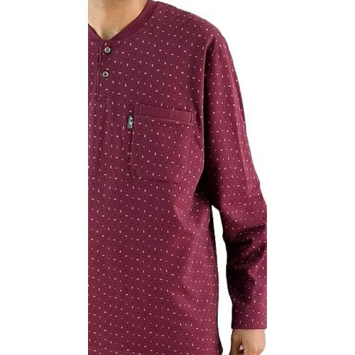 product_image_name-Jet-طقم بيجامة شتوية للرجال من جيت بأكمام طويلة وسروال طويل - لون بورغندي-2