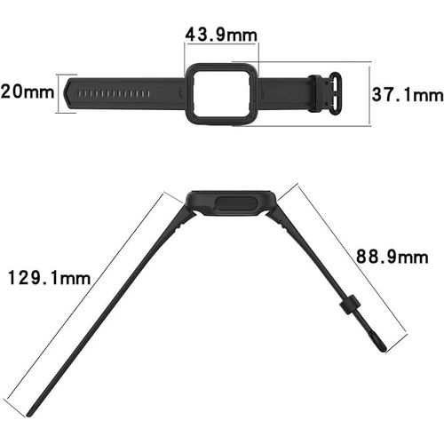 product_image_name-Generic-سوار رياضي من السيليكون الناعم متوافق مع ساعة شاومي ريدمي 2 لايت/ مي ووتش لايت/ ساعة بوكو/ ريدمي ووتش 2/ هورلوج 2، سوار معصم من السيليكون الناعم قابل للتعديل مع اطار من تين تك - رمادي-5