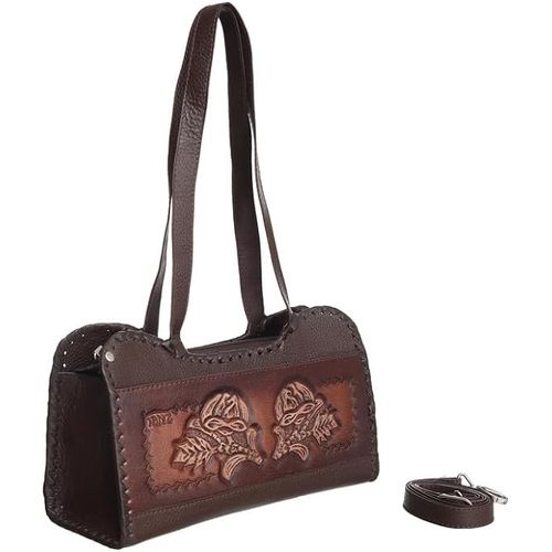 Kanz Women s Genuine Leather Handbag Brown Ka B1120 Best