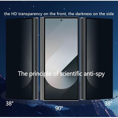product_image_name-Generic-واقي شاشة خاصية الخصوصية لهاتف سامسونج جالاكسي Z فولد 5، زجاج مقوى مع لصق كامل من الحافة للحافة، صلابة 9H، مضاد لبصمات الأصابع، حواف منحنية، مقاومة للخدش-4