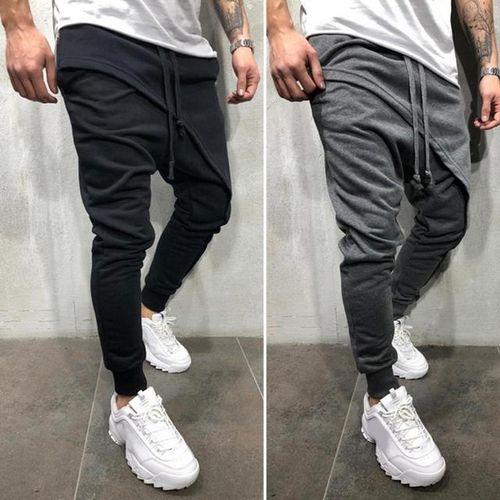 Generic Trendy Long Pants Ankle Tied Super Soft Jogger Pants Mid