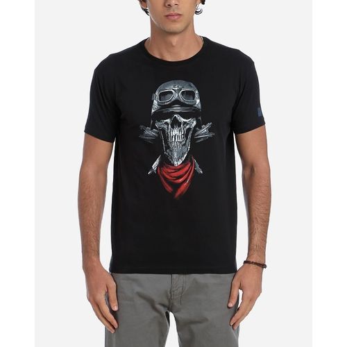 Buy Mo Mo Printed Skull T-Shirt - Black in Egypt