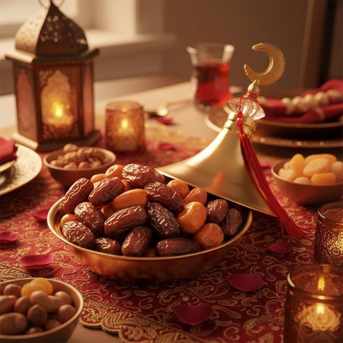 product_image_name-Generic-تمرية مائدة رمضان ذهبية على شكل هلال - طبق تقديم تمر ومكسرات معدني - قطعة-3