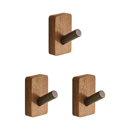 Generic Handmade Craft Solid Wood Wall Hooks Wall Hanger 3pcs