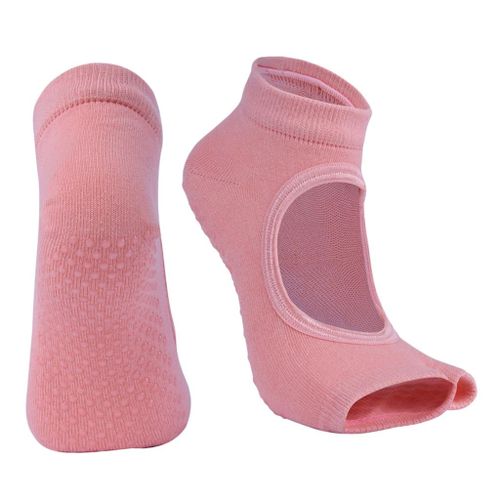 Generic Womens Sport Gym Yoga Socks Non Slip Half Toe Sticky Grip