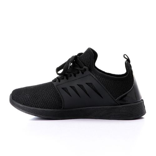 Premoda Mesh Lace Up Black Sneakers