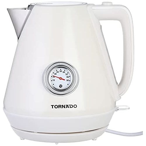 Buy Tornado TKP-2217-TC Electric Plastic Kettle - 1.7 Liter - White in Egypt