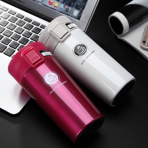 Thermos cup Coffee Thermos Bottle Coffee mugstainless steel cup Vacuum  insulated cup Keep Drinks Hot or Cold (Pink)