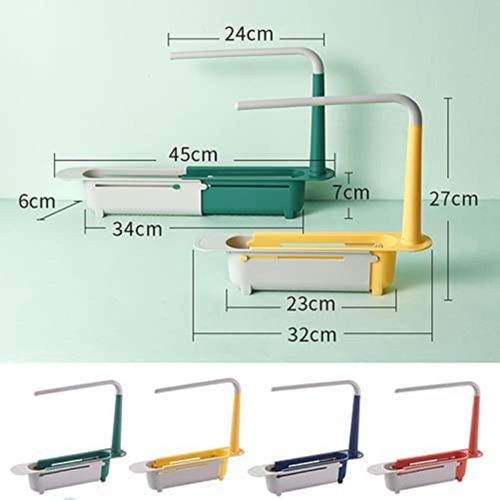 Telescopic Sink Storage Rack Shelf Holder Tray