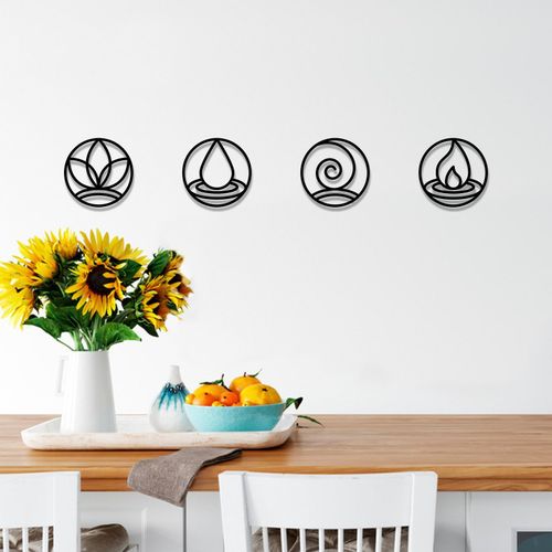 product_image_name-Generic-مجموعة من أربعة عناصر ديكور حائط دائري-2