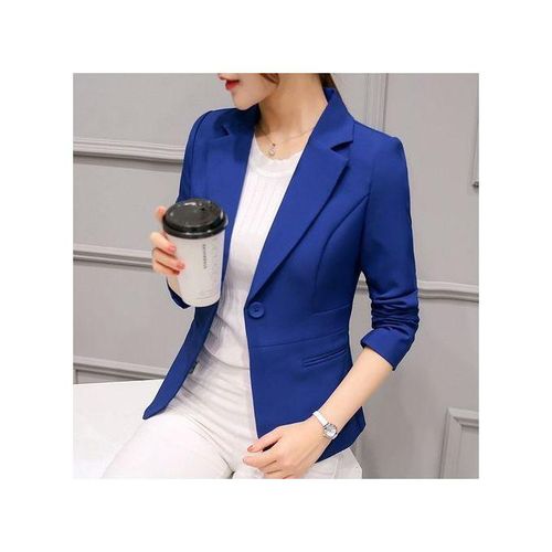 Generic 2022 B Ladies B Pocket Jacket Slim Fit Jacket royal Blue B Best Price Online Jumia Egypt