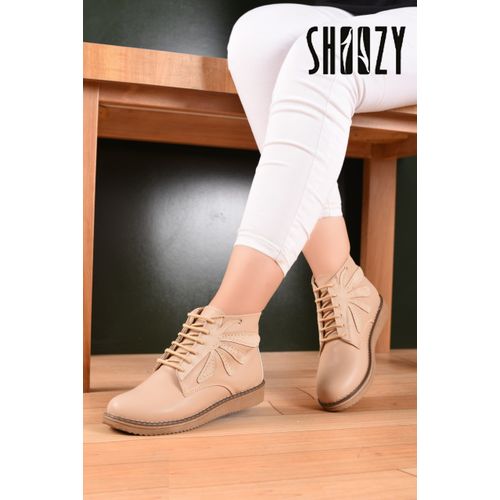 اشتري Shoozy Fashionable Boot For Women - Beige في مصر