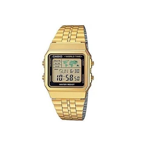Casio world time gold hot sale