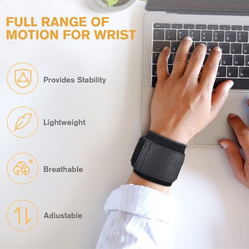 product_image_name-Generic-Wrist Brace, 2 Pack Adjustable Wrist Strap for Men & Women, Elastic Compression Wrist Strap Carpal Tunnel Wrist Brace for Arthritis Pain Relief, Sports Protecting, Injury Recovery-6