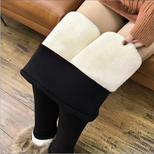 Fashion Women Winter Leggings High Waist Warm Lined Thick Opaque