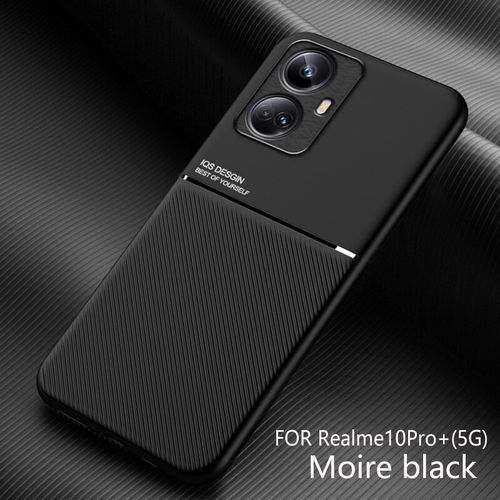 Generic Realme 10 Pro+ / Realme 10 Pro Plus Case,LaimTop Fashionable Moire  Embedded Iron Plate Ring-free Bracket Phone Case (Compatible With Magnetic  Car) For Realme 10 Pro+ / Realme 10 Pro Plus @