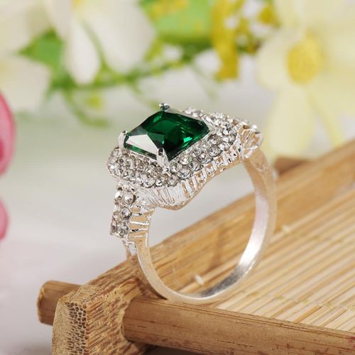 Showroom of 22k gold green emerald stone ring | Jewelxy - 238123