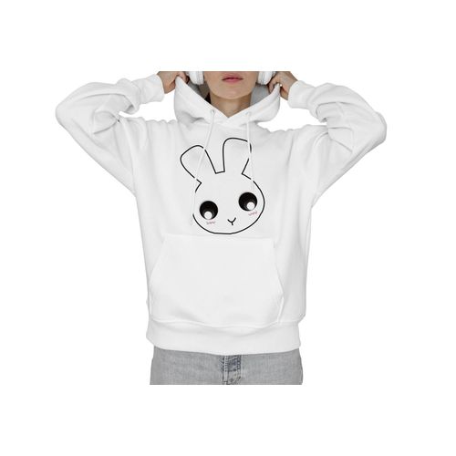 product_image_name-Generic-Hooded Neck Long Sleeves Hoodie -white-1