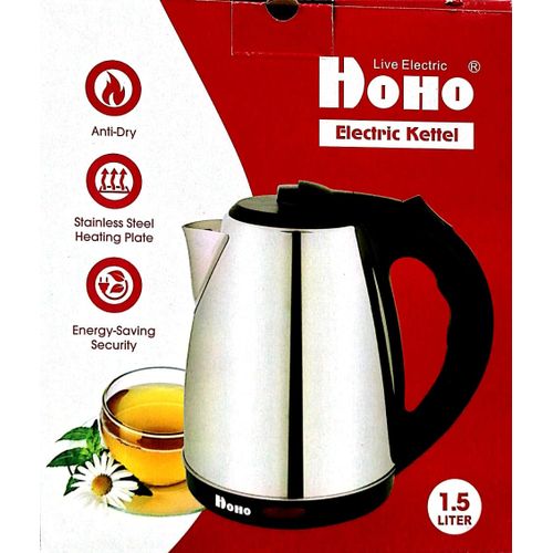 HOHO Stainless Steel Kettle - 1.5 L - Silver