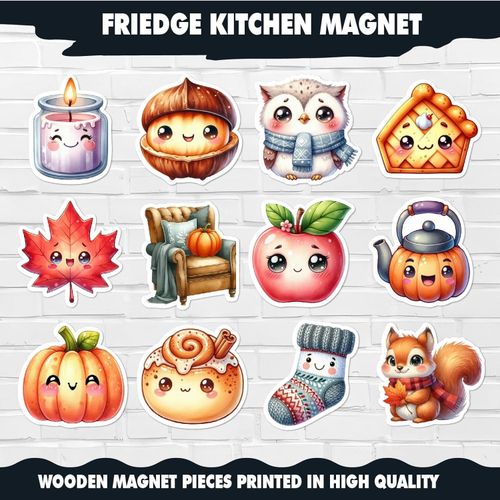 product_image_name-Generic-طقم مغناطيسات ثلاجة خريفي – مغناطيسات موسمية بطابع كاواي مزينة باليقطين والأوراق والجوز وأجواء الخريف، لتزيين الثلاجة والمطبخ والمكتب وإضافة لمسة جمالية للديكور المنزلي-2