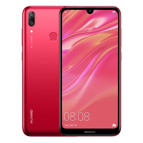 Huawei Y7 Prime (2019) - موبايل 6.26 بوصة - 64 جيجا بايت - أحمر