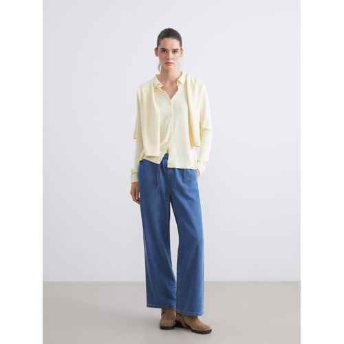 product_image_name-LC Waikiki-Elastic Waist Wide Leg Women's Jeans-1