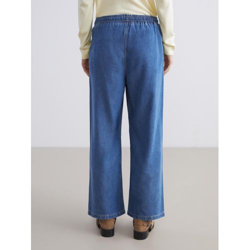 product_image_name-LC Waikiki-Elastic Waist Wide Leg Women's Jeans-4