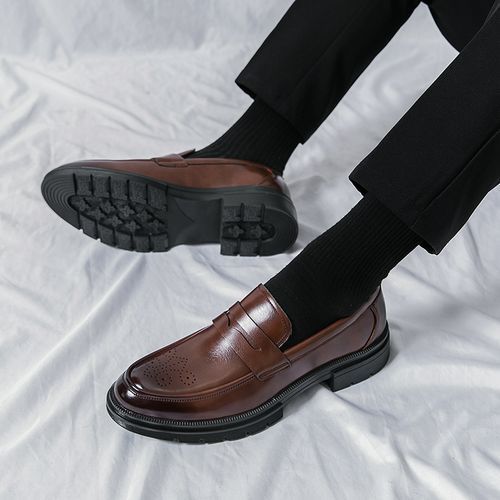 Flangesio Italian Handmade Mens Formal Shoes Slip On Calf Leather