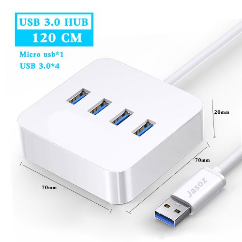 4-Port USB Hub, Connect & Charge up to 4 Devices