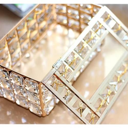 product_image_name-Generic-علبة مناديل كريستال مصنوعة من المعدن المطلي والكريستال-2