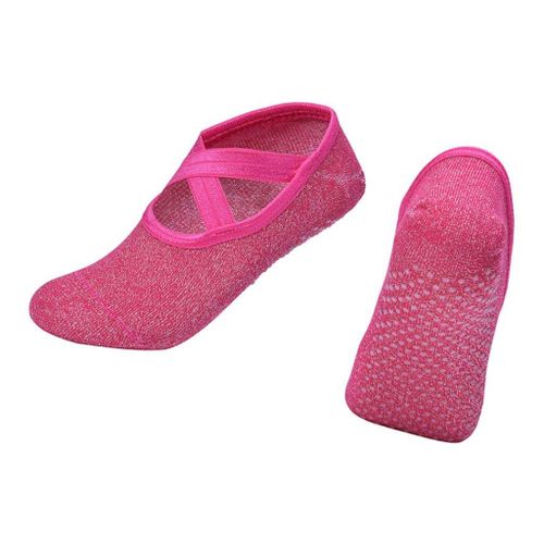 ExerSocks - Barre, Yoga & Pilates Non-Slip, Anti-Bacterial Socks (Pink  Ribbon)