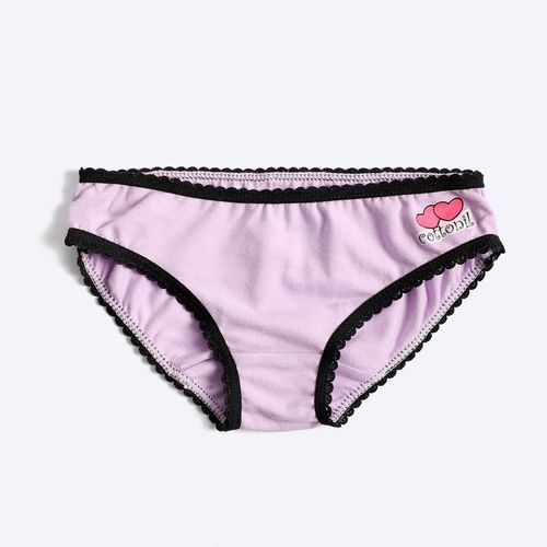 Pack of 2 Panties For Girls - Soft Skin & Black Cotton Underwear