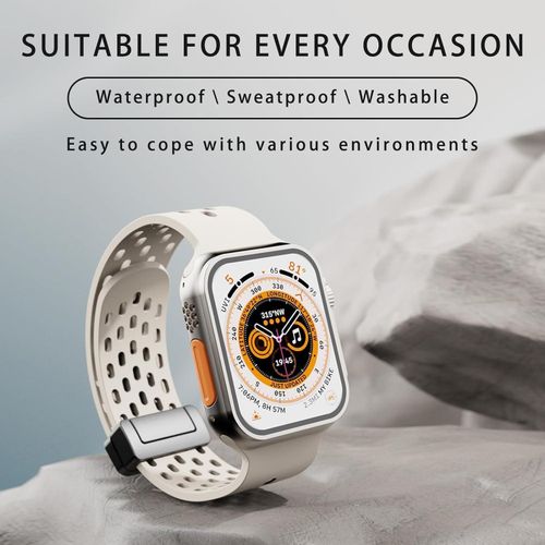 product_image_name-Generic-أحزمة Dl3 Mobilak المغناطيسية لسوار ساعة Apple Watch مقاسات 49 مم و46 مم و45 مم و44 مم و42 مم، بطبقة سيليكون ناعم وإبزيم مغناطيسي جيد التهوية لسوار رياضي لـ iWatch Ultra2 Ultra SE SE2 Series 10 9 8 7 6 5 4 3 2 1-8