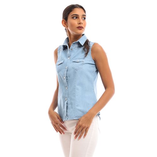 Ravin Stitched Shoulder Sleeveless 
