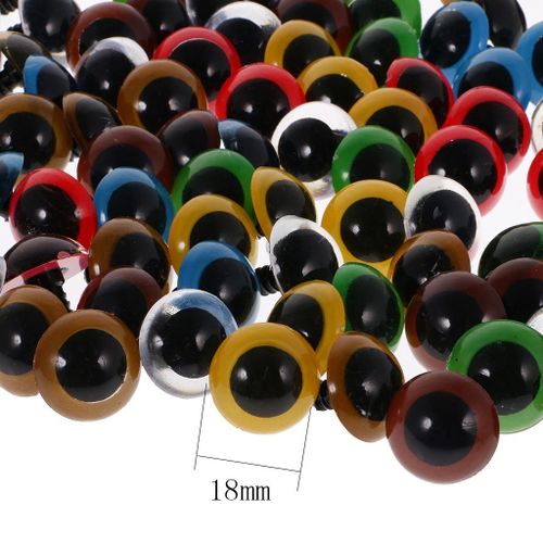 Generic 100pcs 8-20mm Safety Eyes For Teddy Bears 18mm Multi-color4 @ Best  Price Online