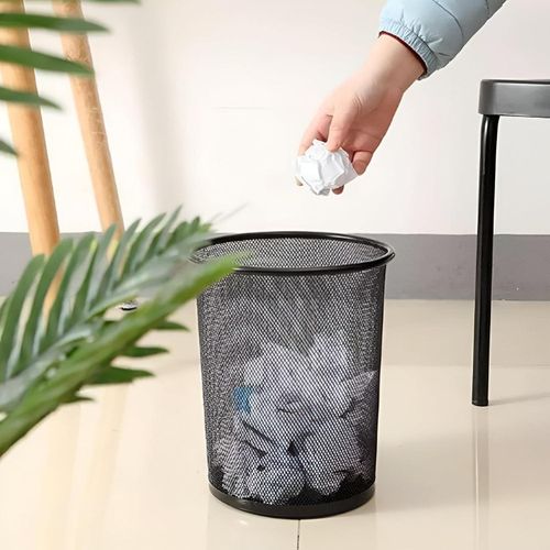 product_image_name-Generic-Wire Mesh Trash Can - High-quality rust-proof metal basket designed for durability and style, available in multiple sizes for both home and office waste management. (Small)-4