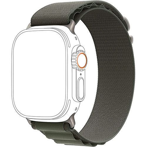 product_image_name-Generic-حلقة Alpine Loop لساعة Apple 42/44 مم من النايلون المنسوج بحزام G الخطاف الرياضي سلسلة 6 - اخضر-3