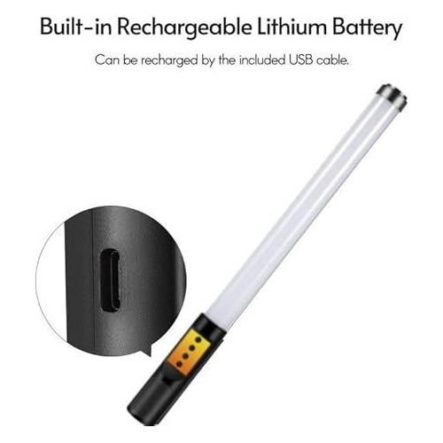 product_image_name-Generic-أنبوب ضوء ليد محمول مزود ببطارية قابلة لإعادة الشحن وجهاز تحكم عن بعد قابل لتعديل الإضاءة ويحتوي على 3 تأثيرات إضاءة مثالي للبث المباشر وتصوير السيلفي، طول 50 سم-4