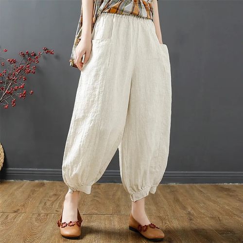 Loose Linen Harem Pants